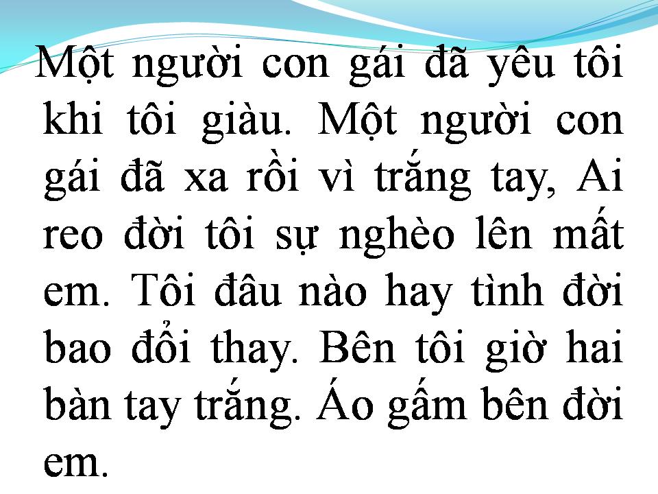 Lời bài hát VÌ NGHÈO TÔI MẤT EM 
