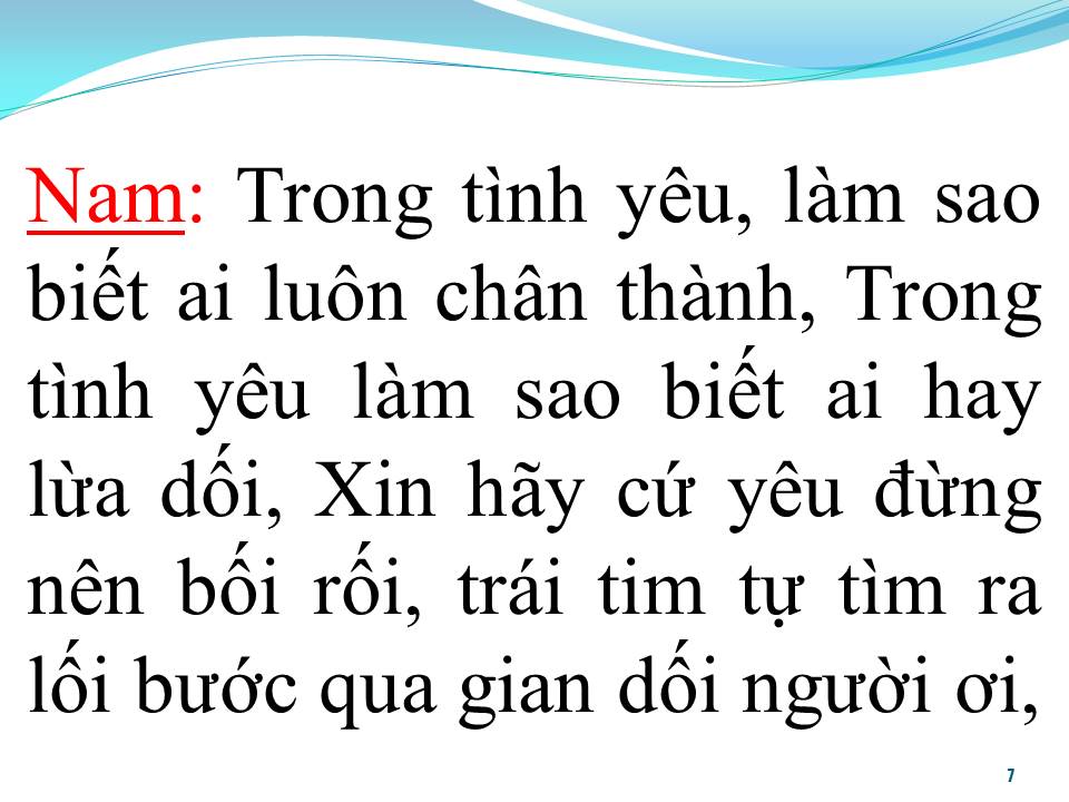 Lời bài hát VỊ NGỌT ĐÔI MÔI (SONG CA)