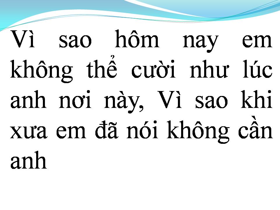 Lời bài hát VÌ SAO