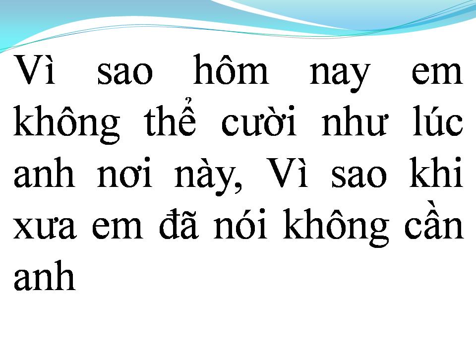 Lời bài hát VÌ SAO