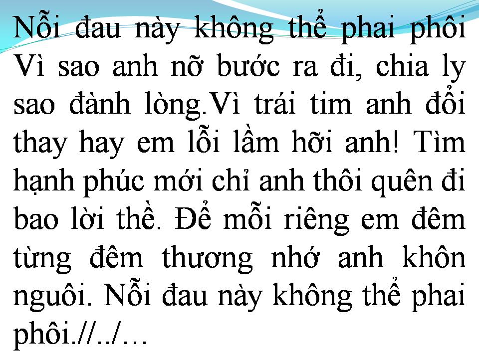 Lời bài hát VÌ SAO ANH RA ĐI
