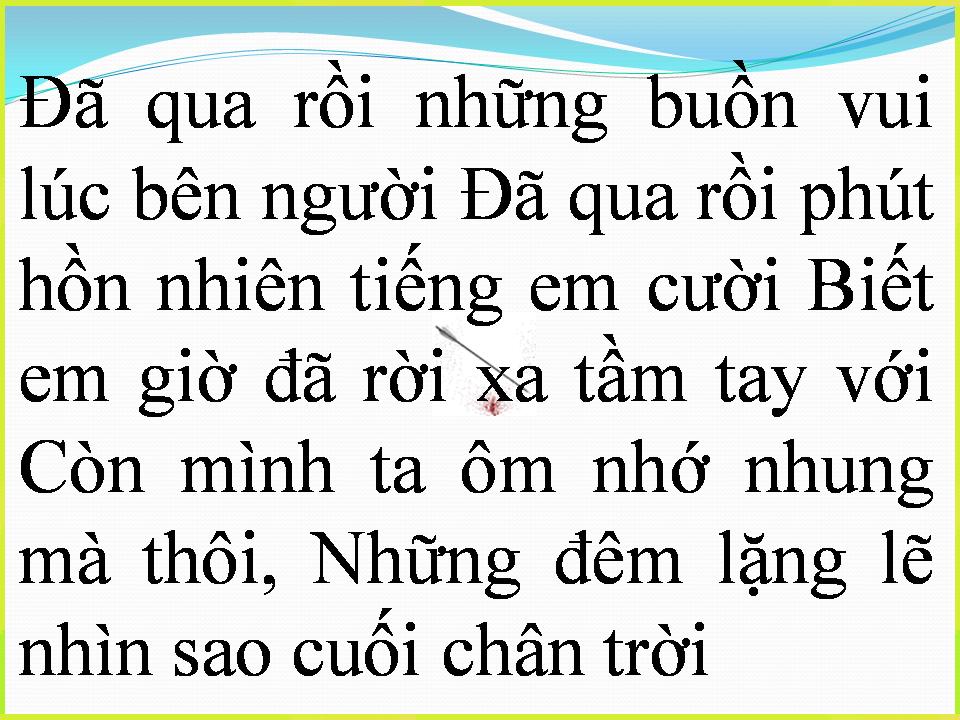 Lời bài hát VÌ SAO LẺ LOI