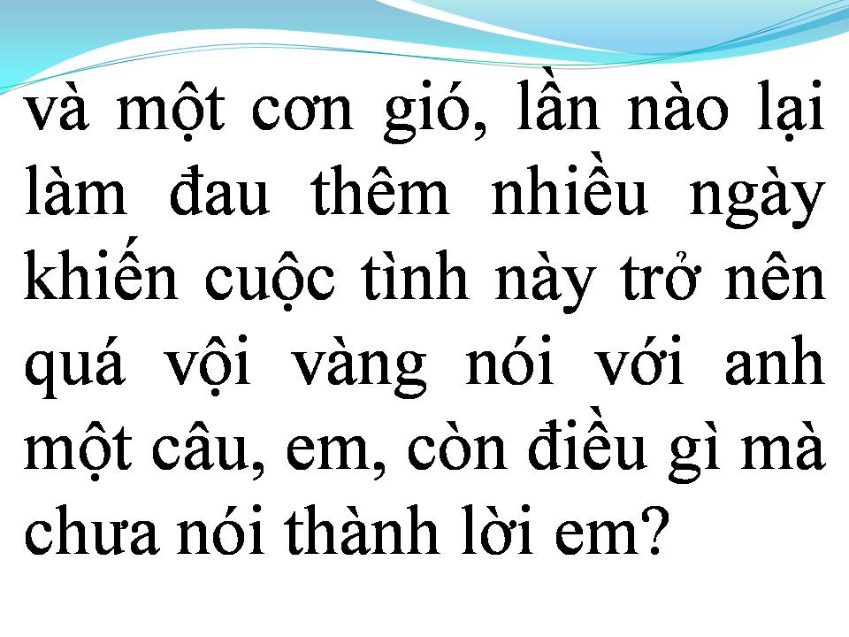 Lời bài hát VÌ SAO MẤT EM
