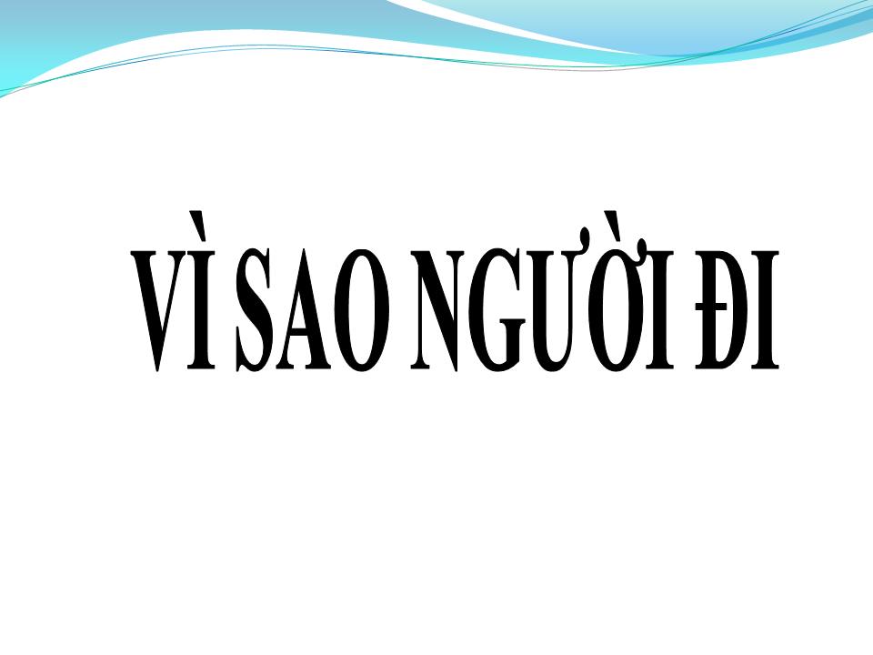 Lời bài hát VÌ SAO NGƯỜI ĐI