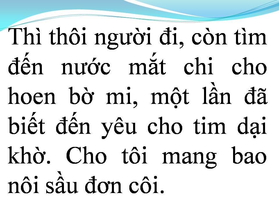 Lời bài hát VÌ SAO NGƯỜI ĐI