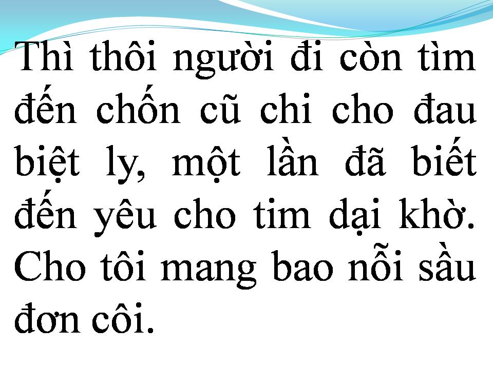 Lời bài hát VÌ SAO NGƯỜI ĐI