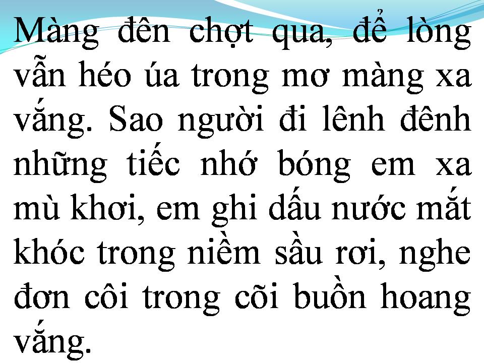 Lời bài hát VÌ SAO NGƯỜI ĐI