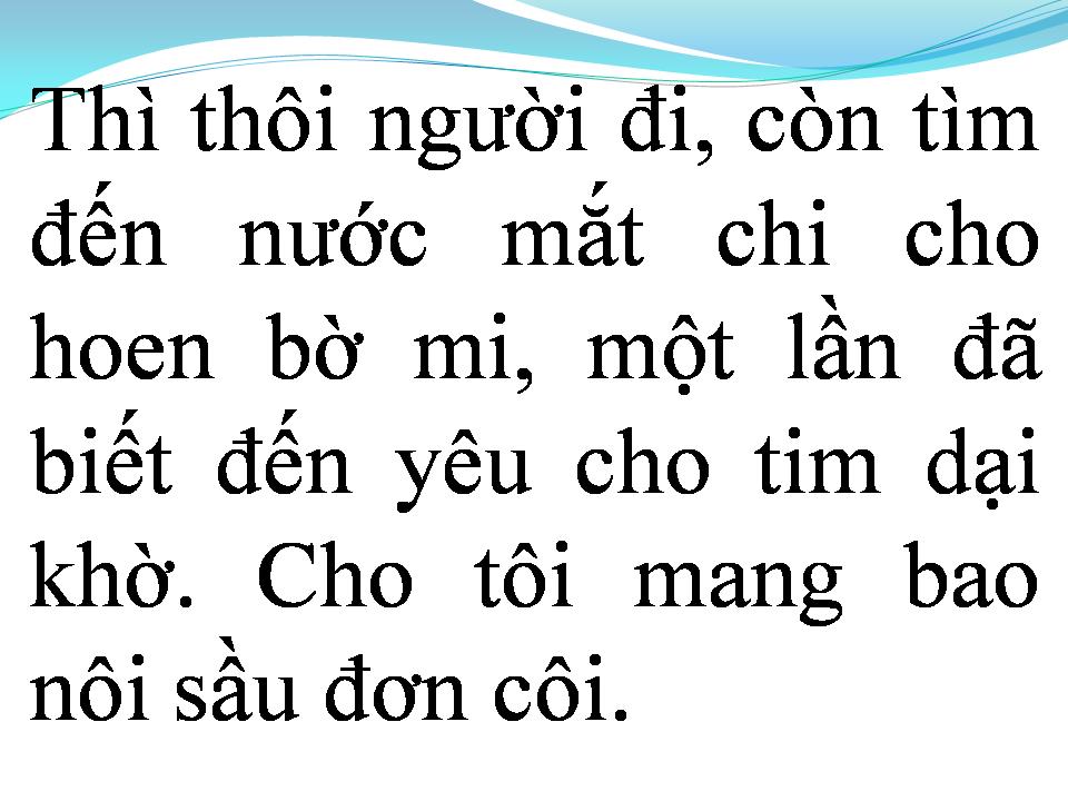 Lời bài hát VÌ SAO NGƯỜI ĐI