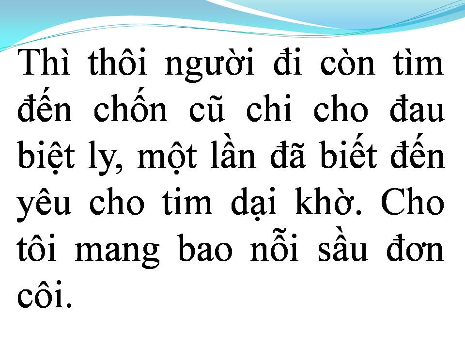 Lời bài hát VÌ SAO NGƯỜI ĐI