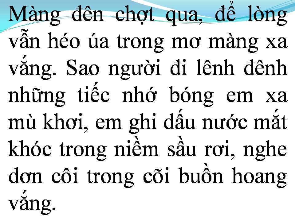 Lời bài hát VÌ SAO NGƯỜI ĐI