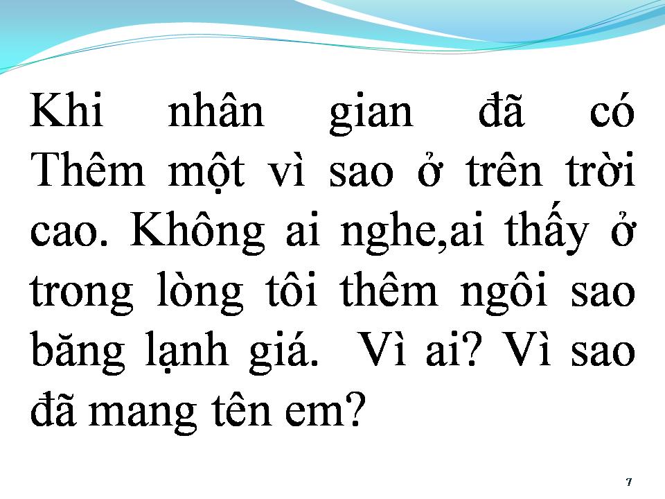 Lời bài hát VÌ SAO TRONG LÒNG TÔI