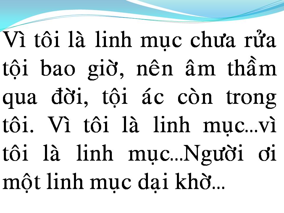 Lời bài hát VÌ TÔI LÀ LINH MỤC