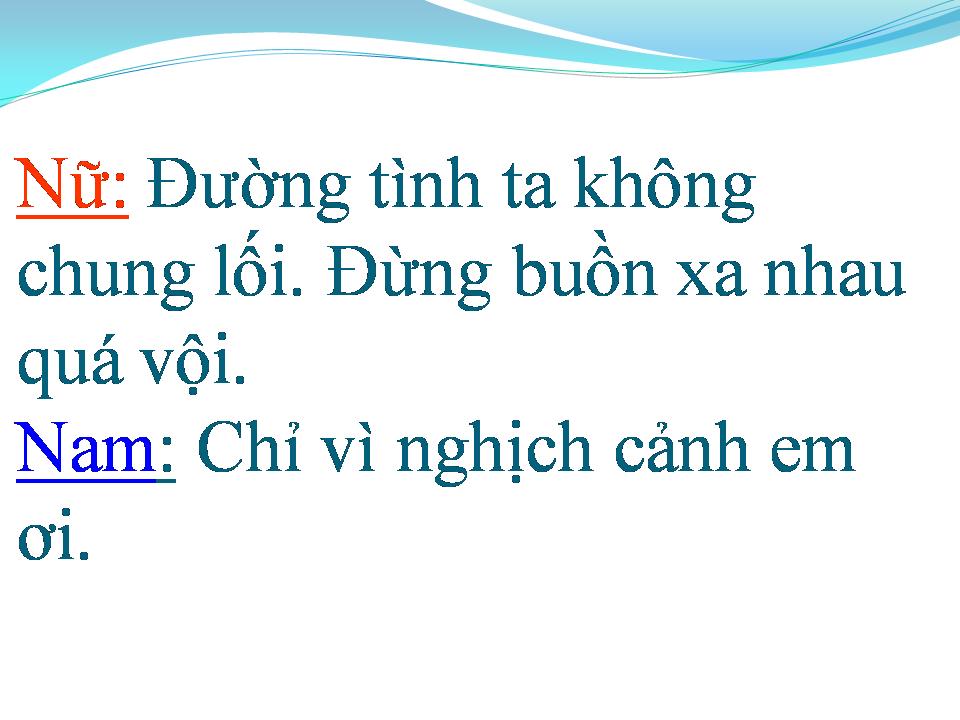 Lời bài hát VÌ TRONG NGHỊCH CẢNH