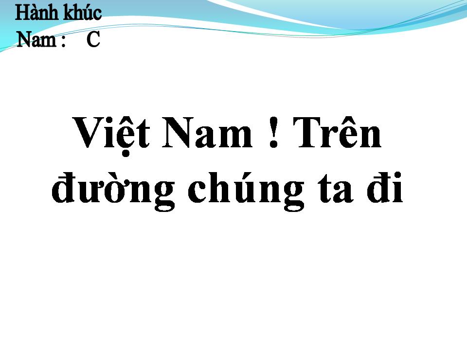 Lời bài hát VIỆT NAM TRÊN ĐƯỜNG CHÚNG TA ĐI