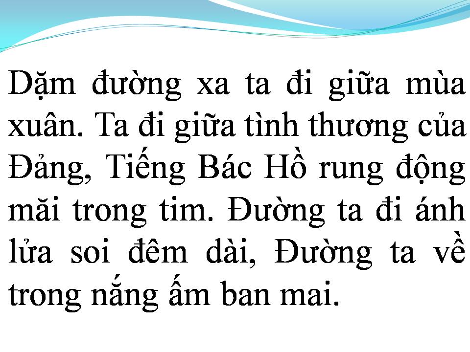 Lời bài hát VIỆT NAM TRÊN ĐƯỜNG CHÚNG TA ĐI