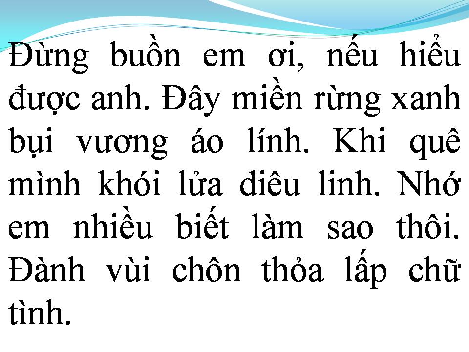 Lời bài hát VIẾT TỪ KBC