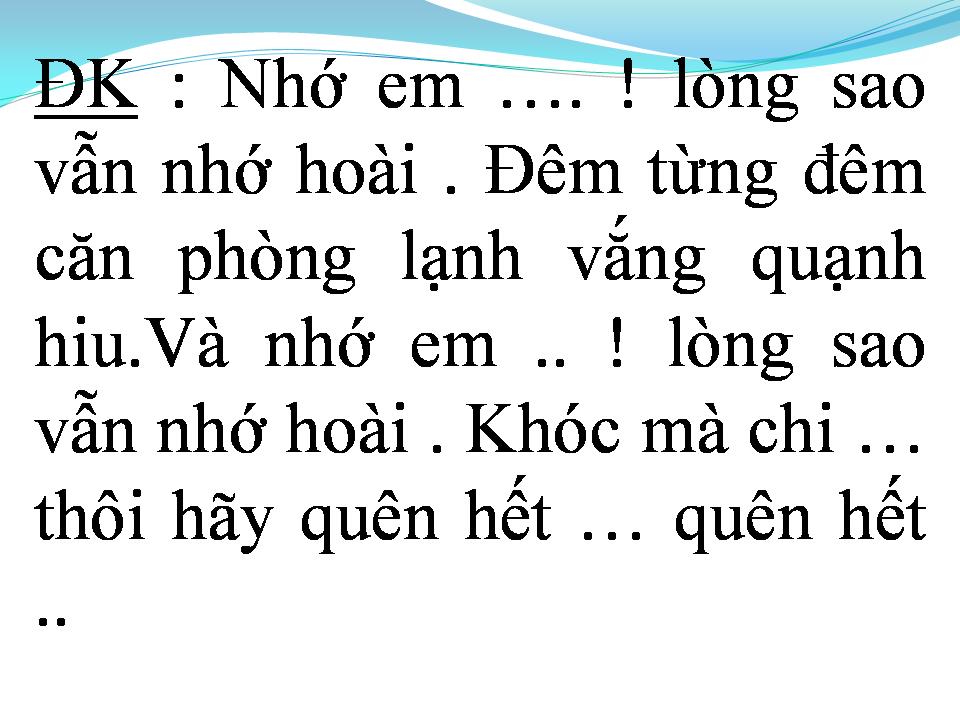 Lời bài hát VĨNH BIỆT TÌNH EM