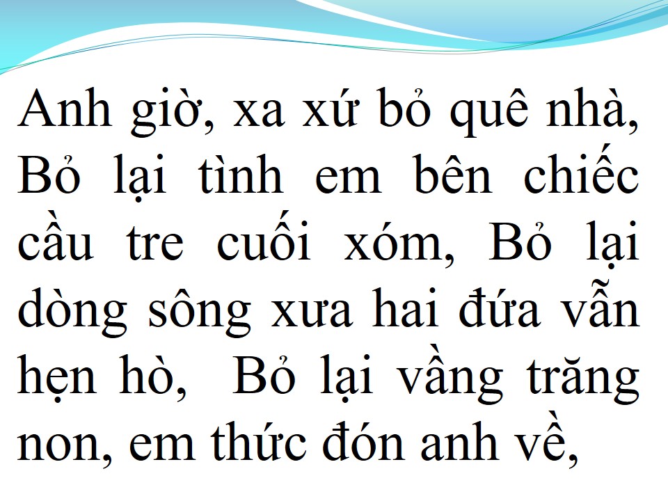 Lời bài hát VỌNG CỔ BUỒN