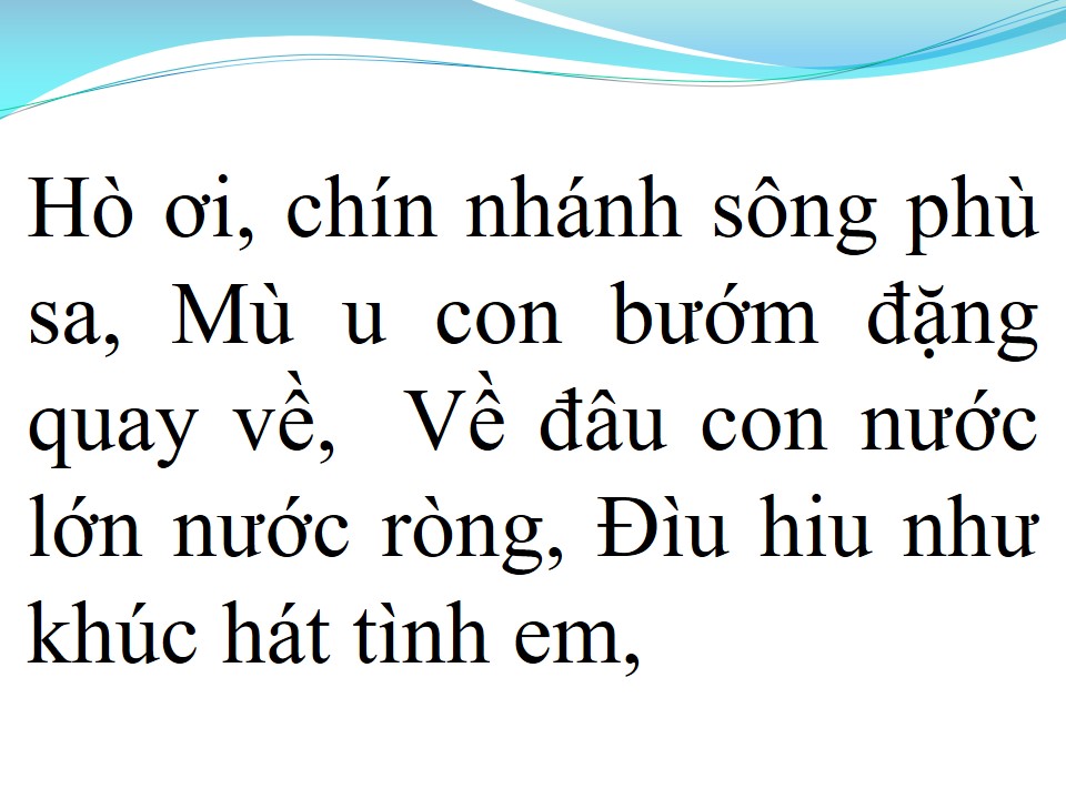 Lời bài hát VỌNG CỔ BUỒN