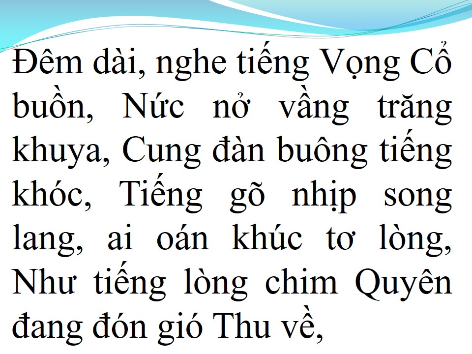 Lời bài hát VỌNG CỔ BUỒN