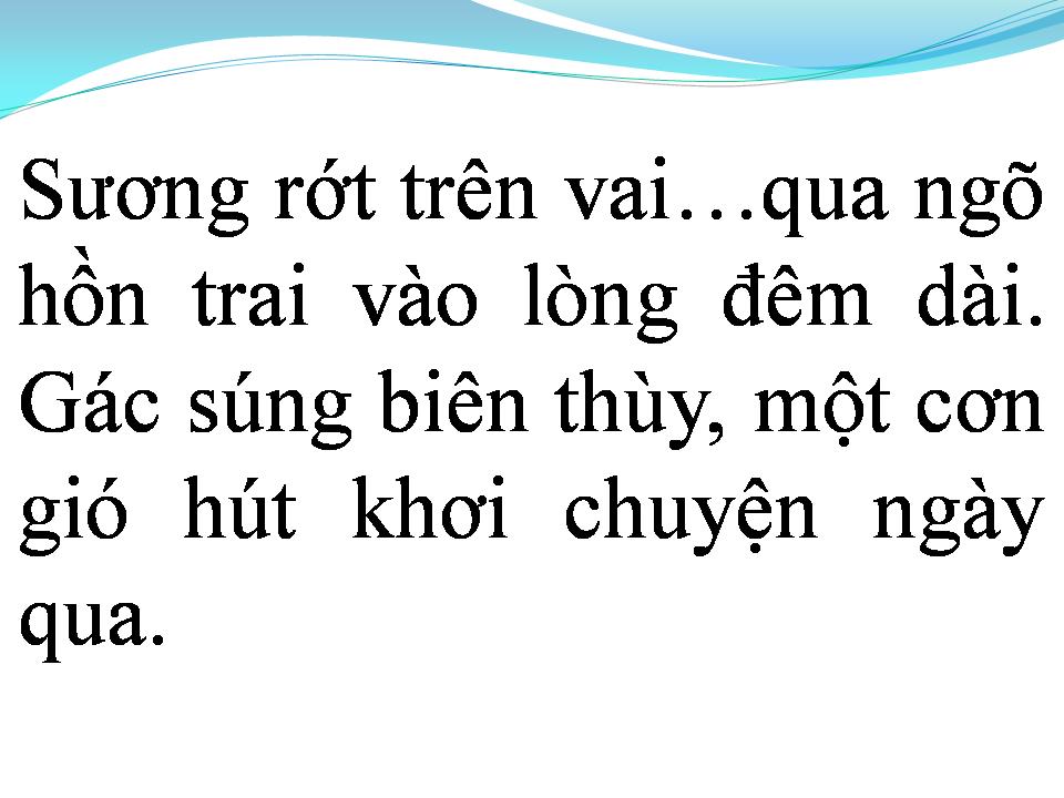 Lời bài hát VỌNG GÁC ĐÊM SƯƠNG