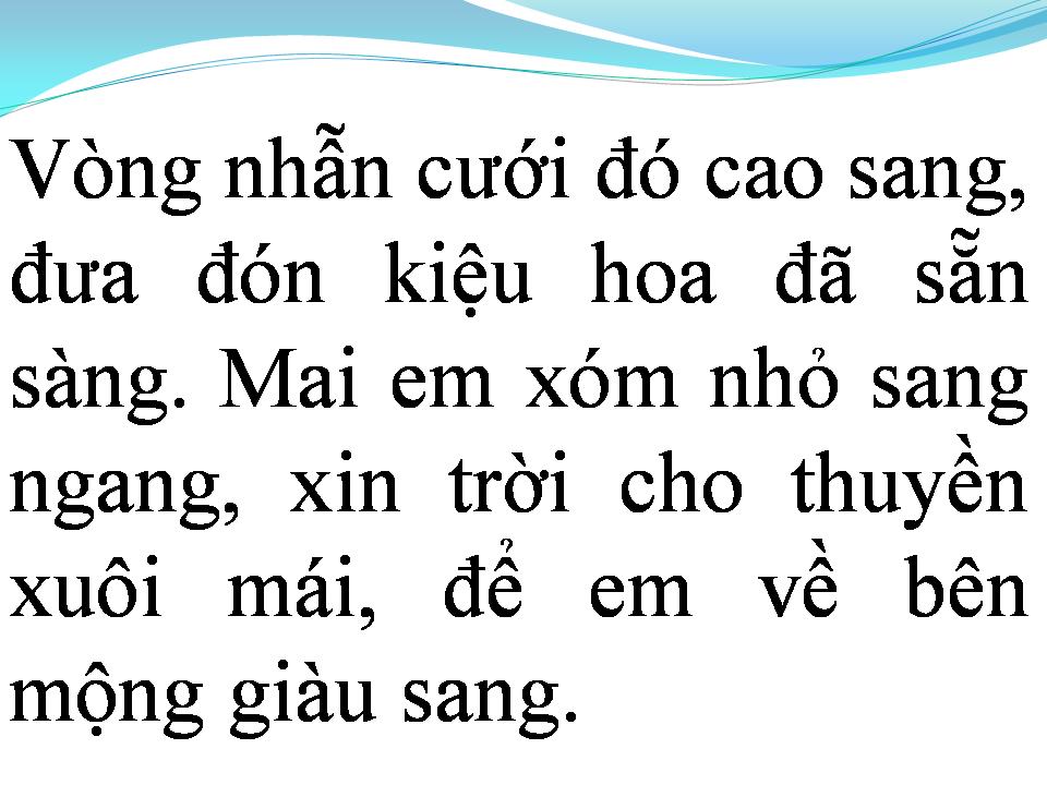 Lời bài hát VÒNG NHẪN CƯỚI