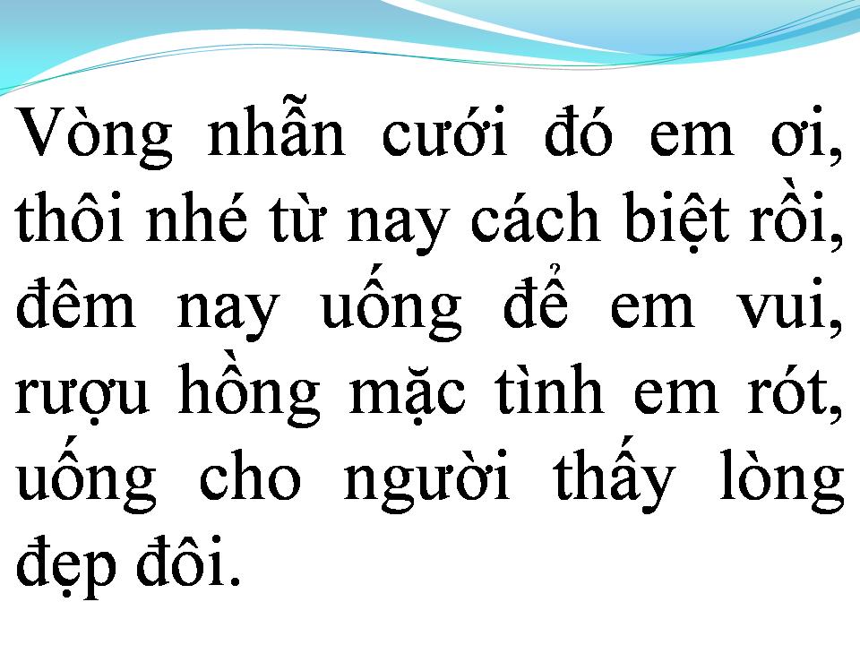 Lời bài hát VÒNG NHẪN CƯỚI