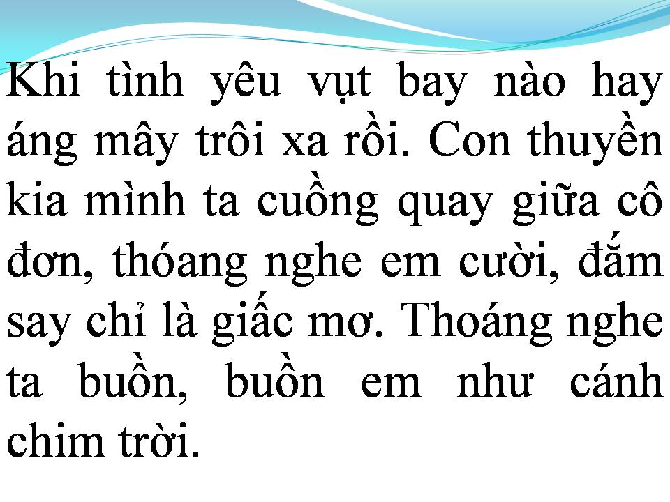 Lời bài hát VÒNG TAY CÔ ĐƠN
