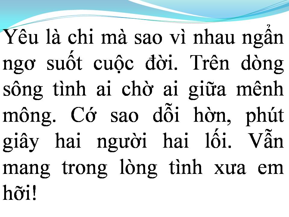 Lời bài hát VÒNG TAY CÔ ĐƠN