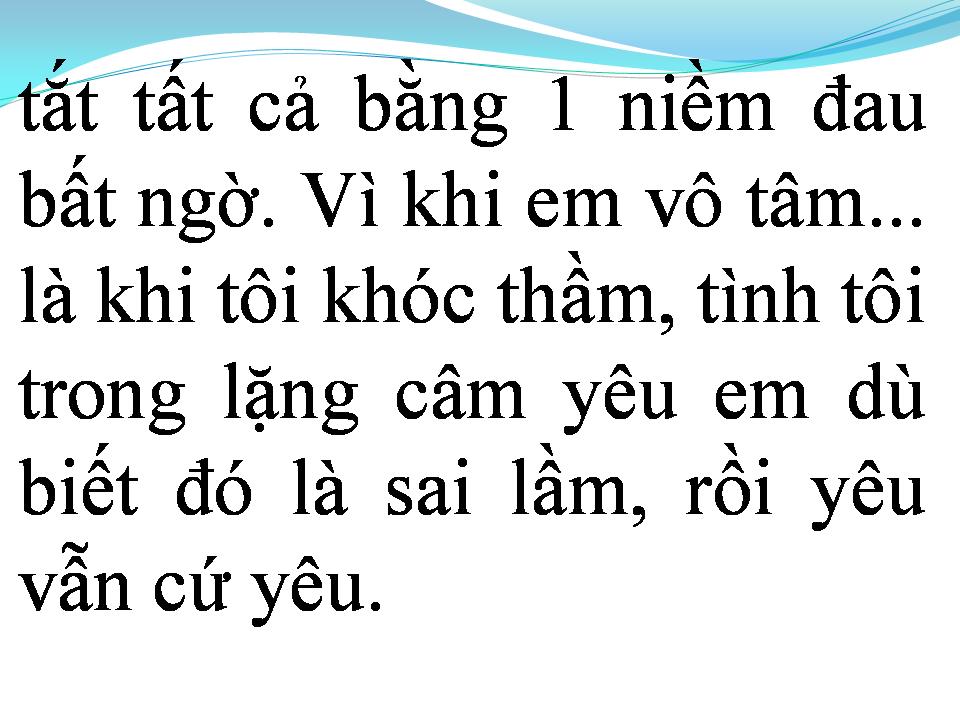 Lời bài hát VÔ TÂM      