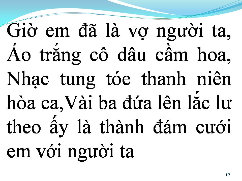 Lời bài hát VỢ NGƯỜI TA