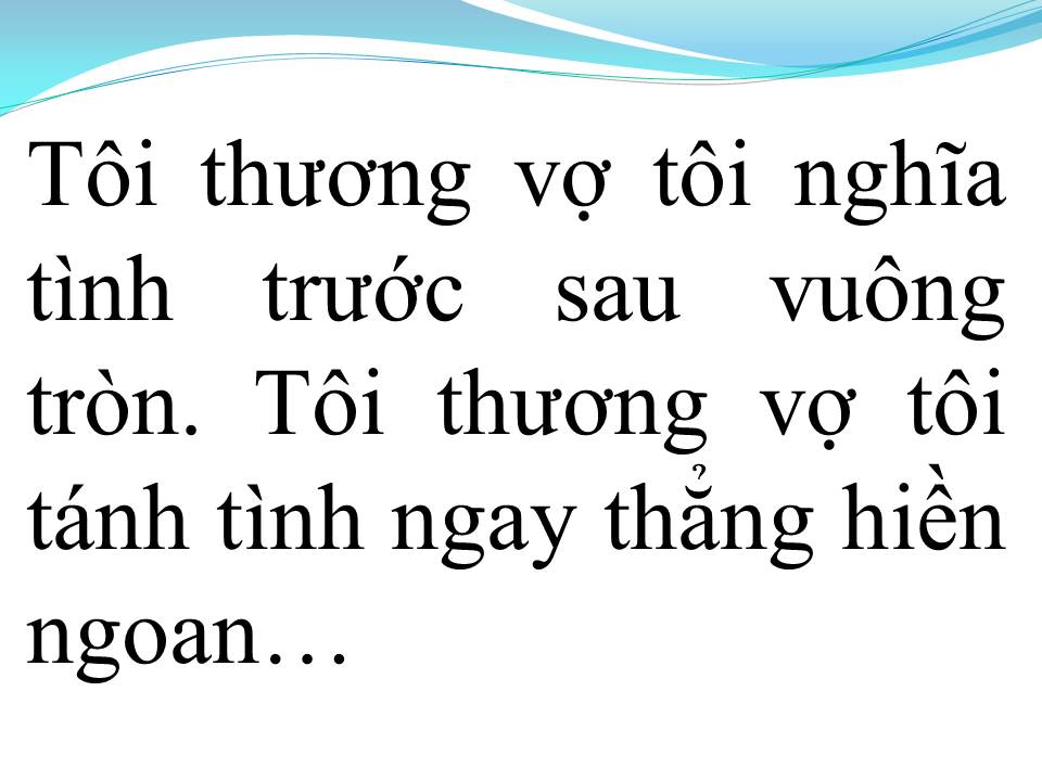 Lời bài hát VỢ TÔI