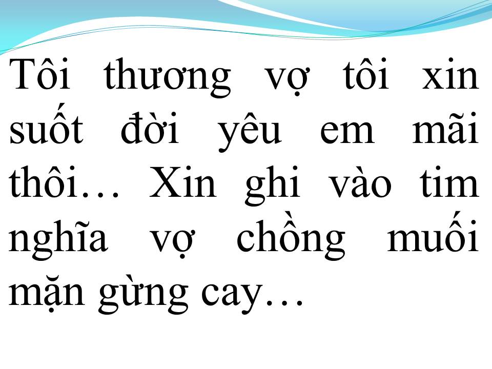 Lời bài hát VỢ TÔI