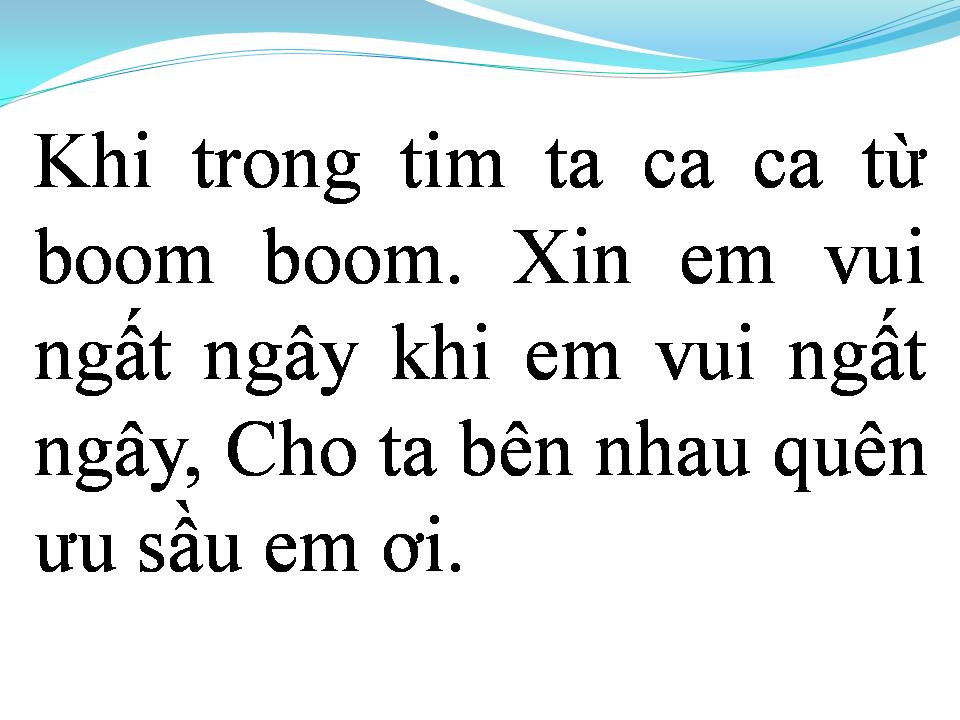 Lời bài hát VŨ ĐIỆU BOOM BOOM