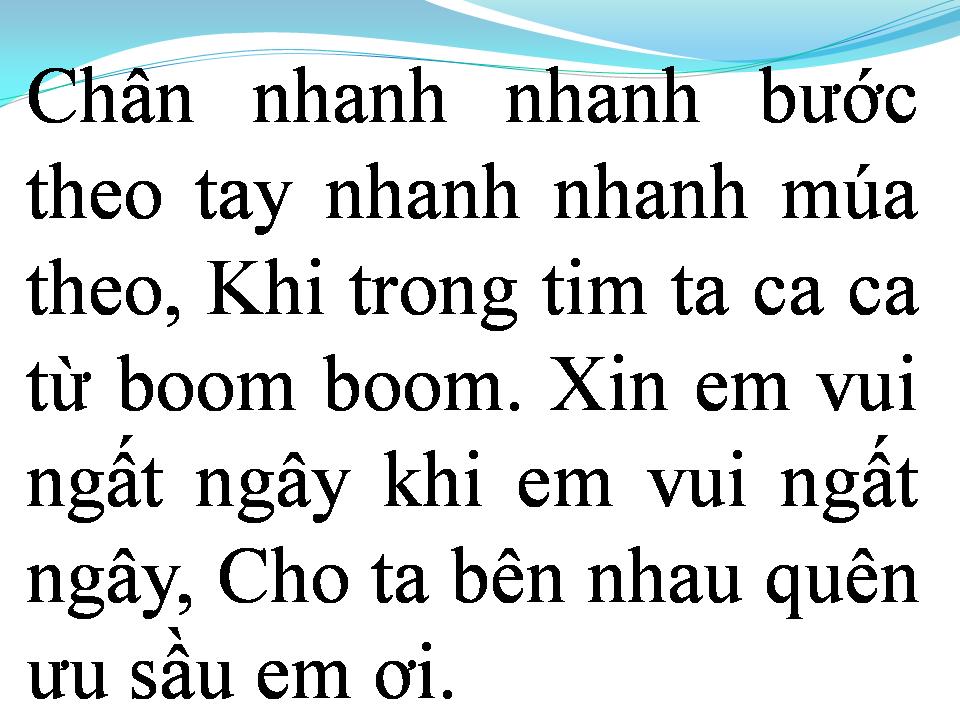 Lời bài hát VŨ ĐIỆU BOOM BOOM