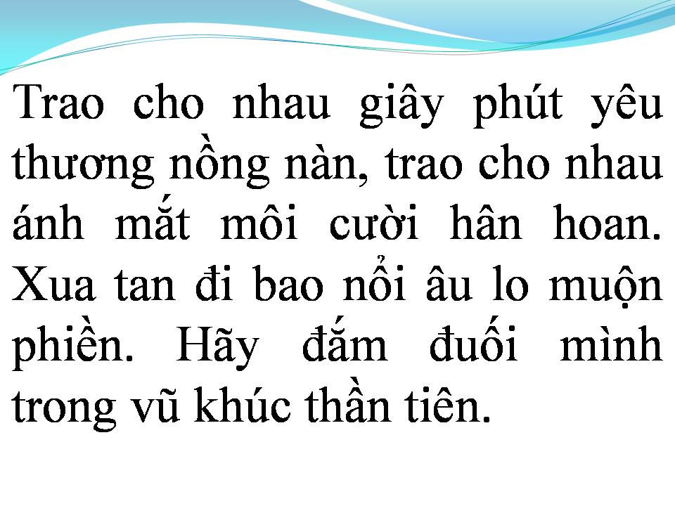Lời bài hát VŨ ĐIỆU THẦN TIÊN