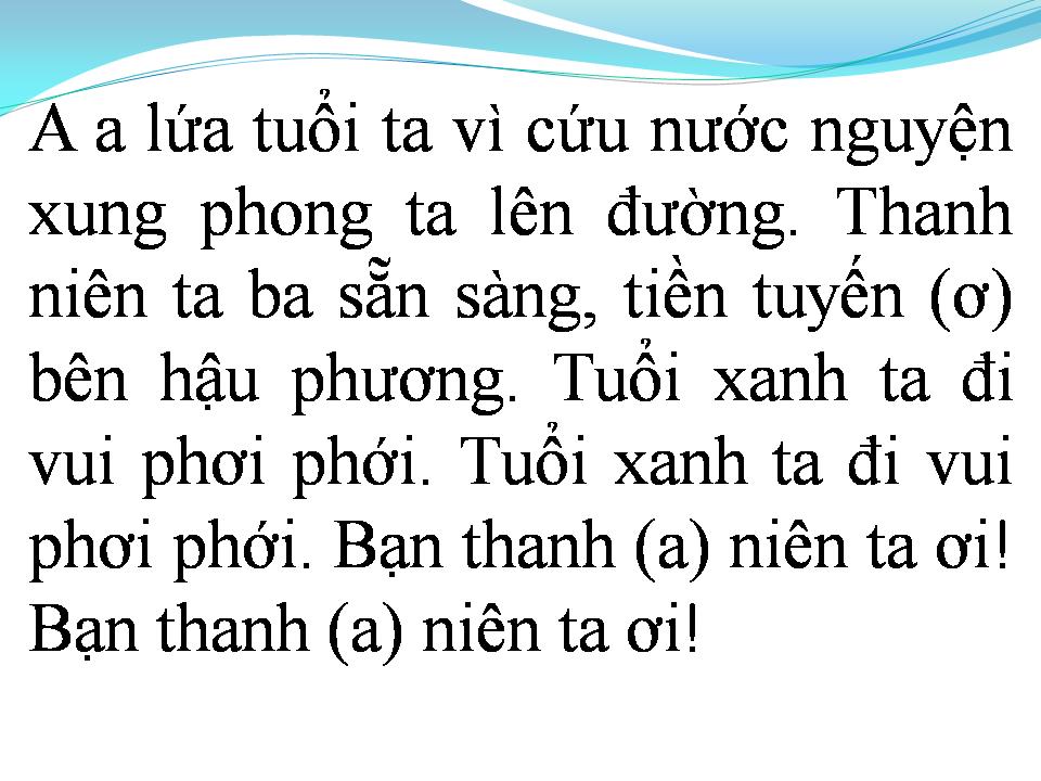 Lời bài hát VUI MỞ ĐƯỜNG