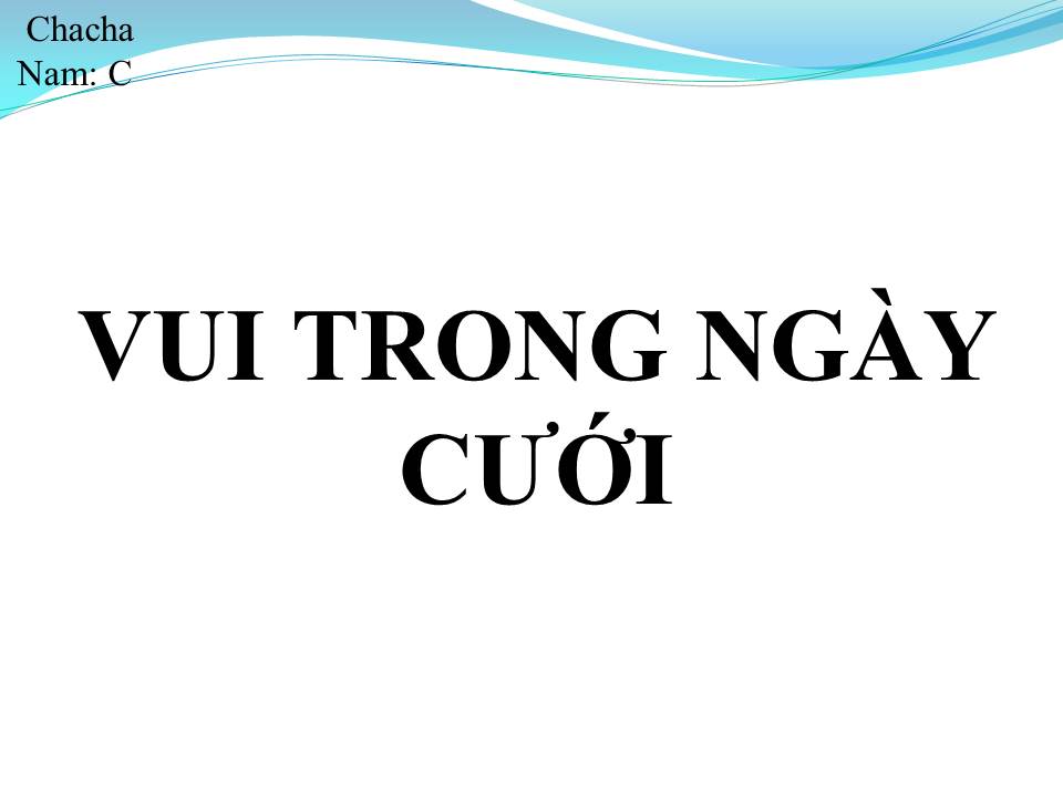 Lời bài hát VUI TRONG NGÀY CƯỚI