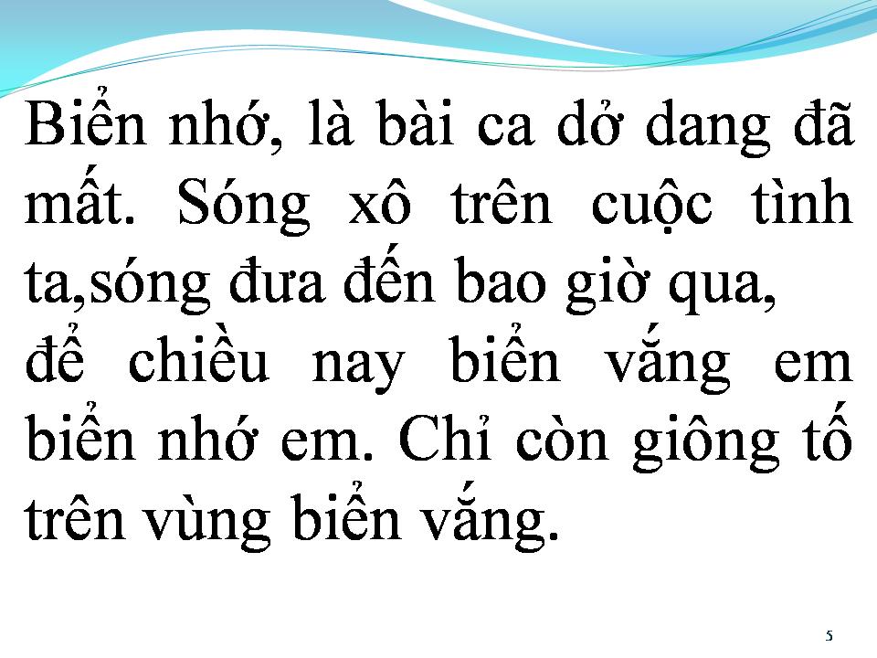 Lời bài hát VÙNG BIỂN VẮNG