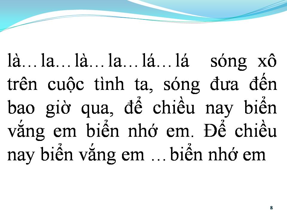 Lời bài hát VÙNG BIỂN VẮNG