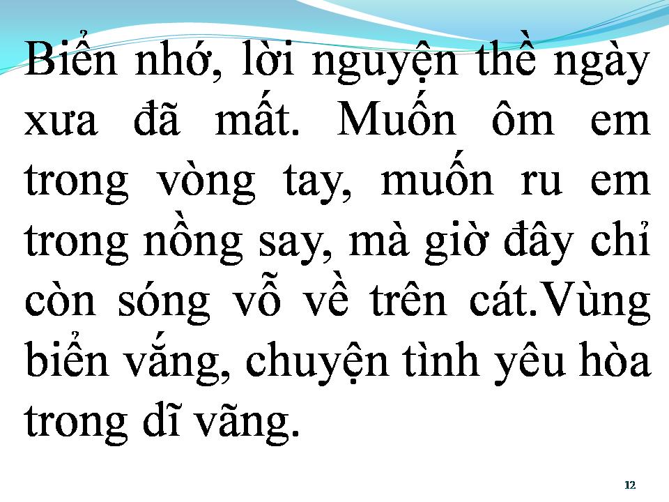 Lời bài hát VÙNG BIỂN VẮNG
