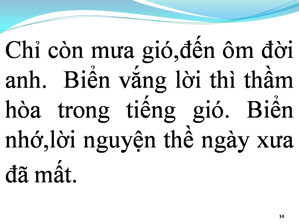 Lời bài hát VÙNG BIỂN VẮNG