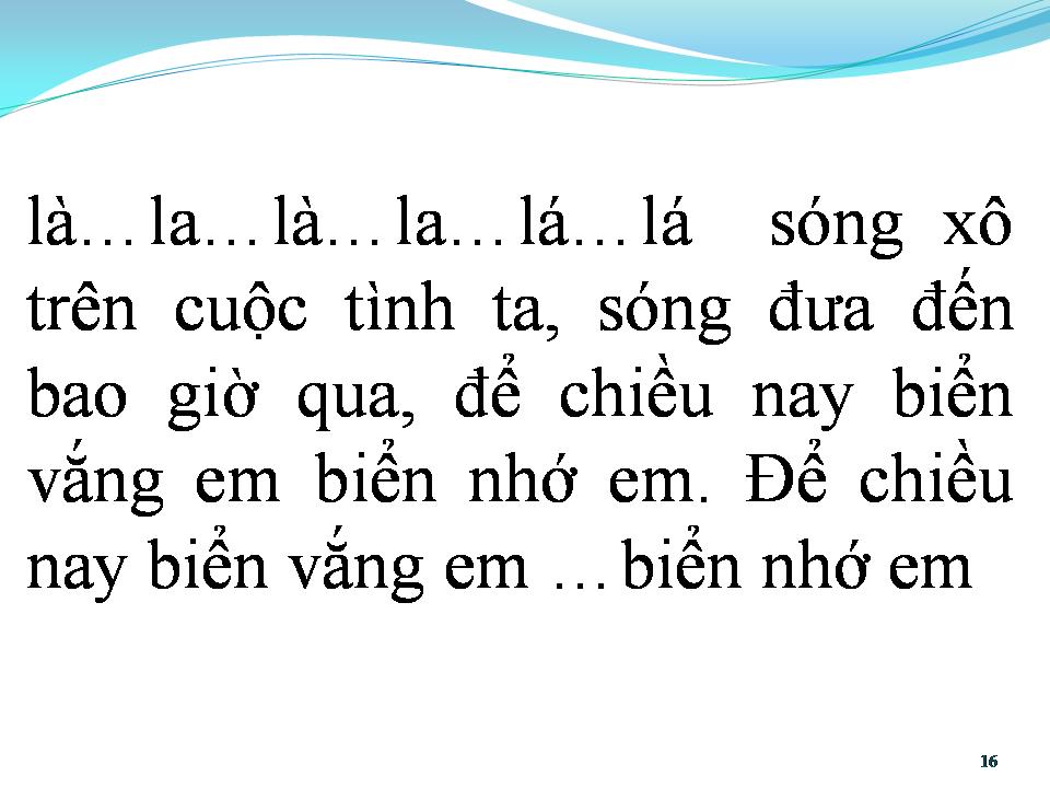 Lời bài hát VÙNG BIỂN VẮNG