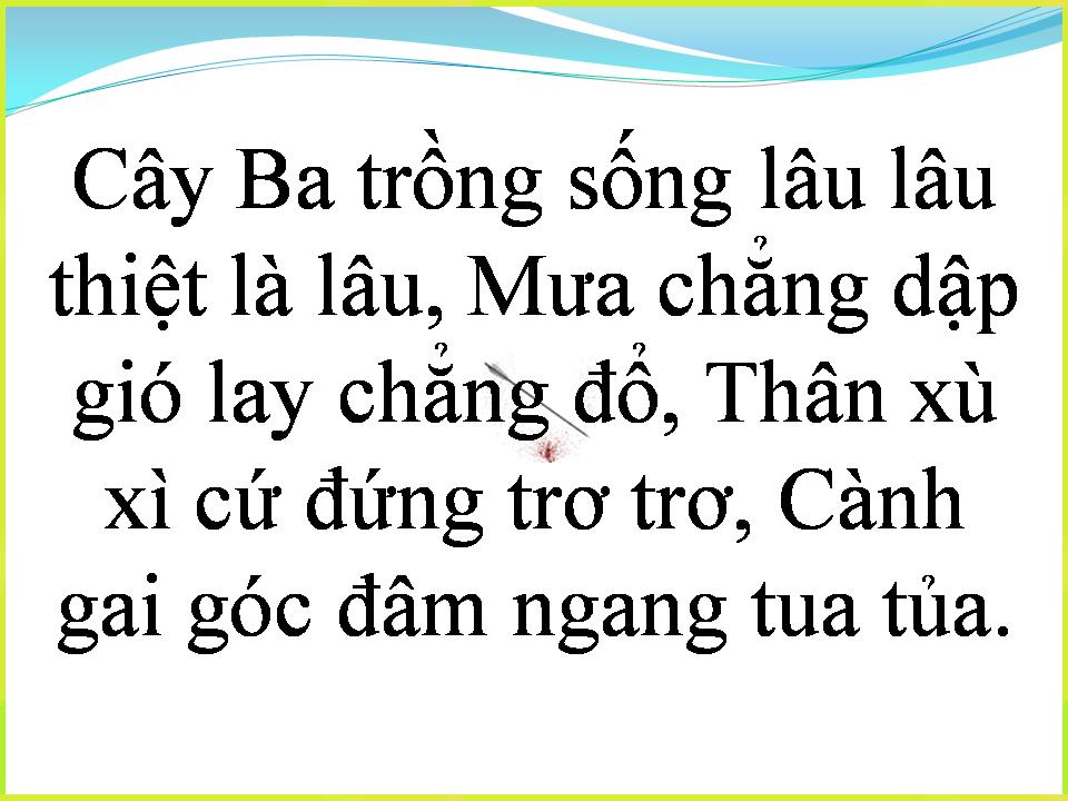 Lời bài hát VƯỜN CÂY CỦA BA