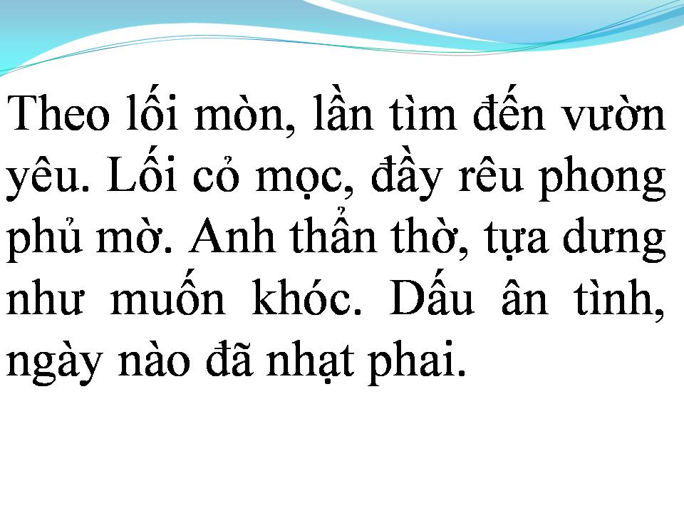 Lời bài hát VƯỜN YÊU