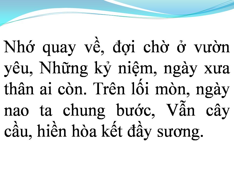 Lời bài hát VƯỜN YÊU