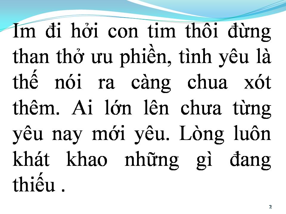 Lời bài hát VỨT ĐI CHỮ TÌNH
