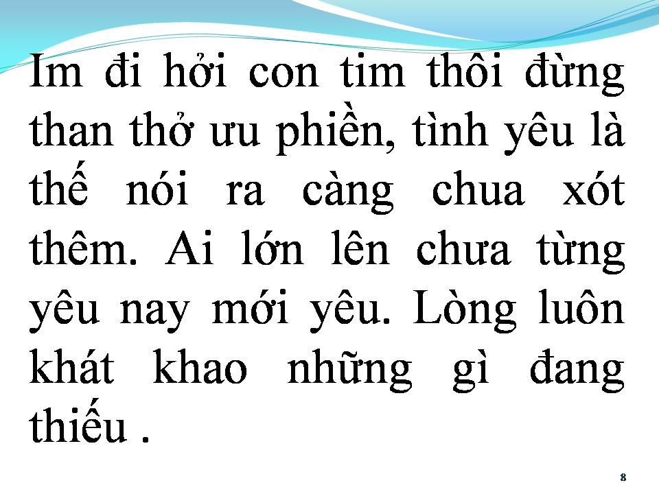 Lời bài hát VỨT ĐI CHỮ TÌNH