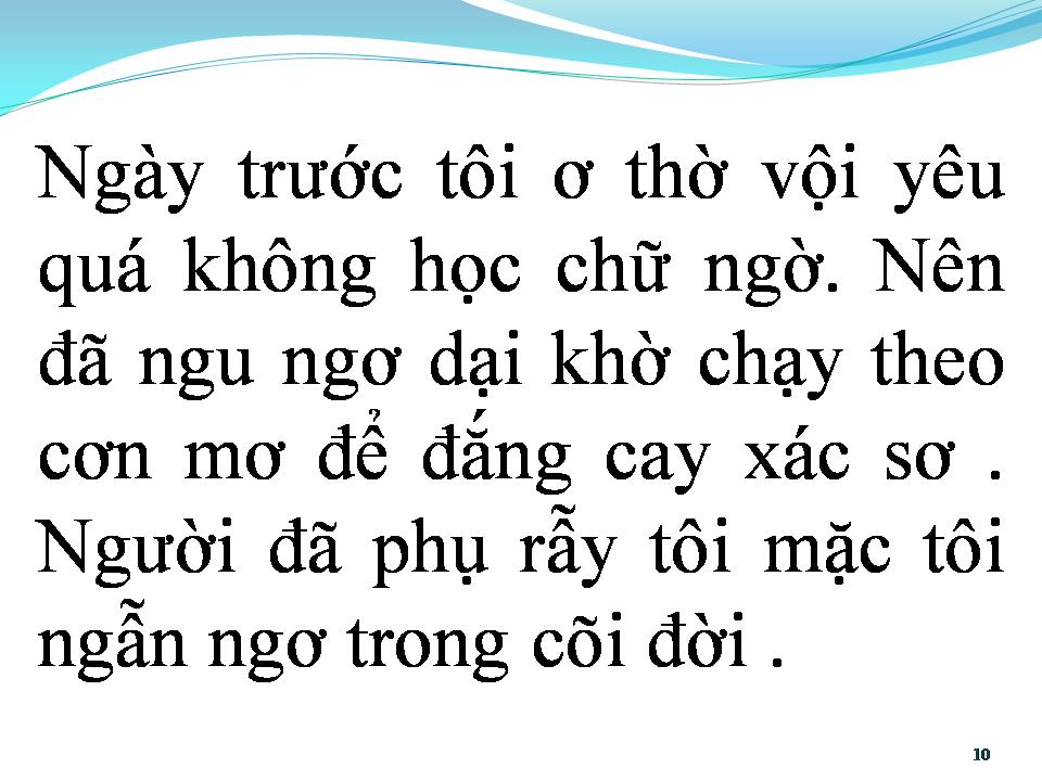 Lời bài hát VỨT ĐI CHỮ TÌNH