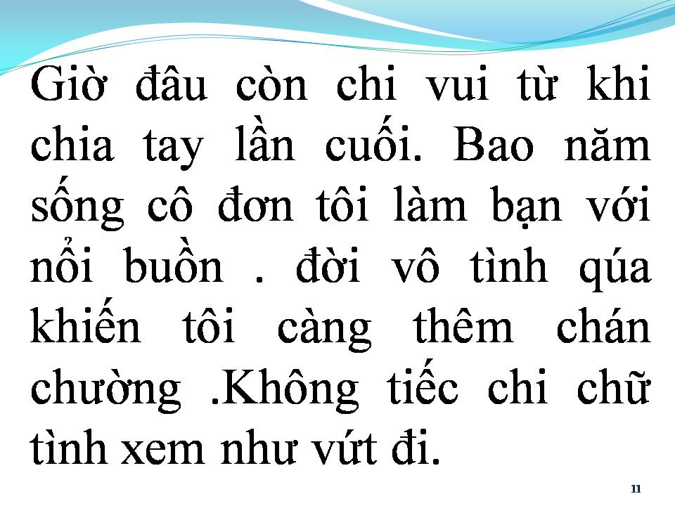 Lời bài hát VỨT ĐI CHỮ TÌNH